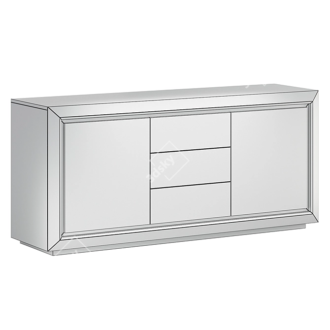 Camelgroup Elite Silver: Stylish 3-Door Sideboard 3D model image 2