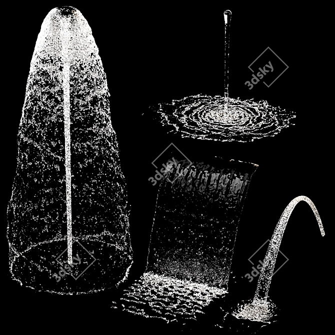 Ultimate Water Fountain: Realistic Design 3D model image 1