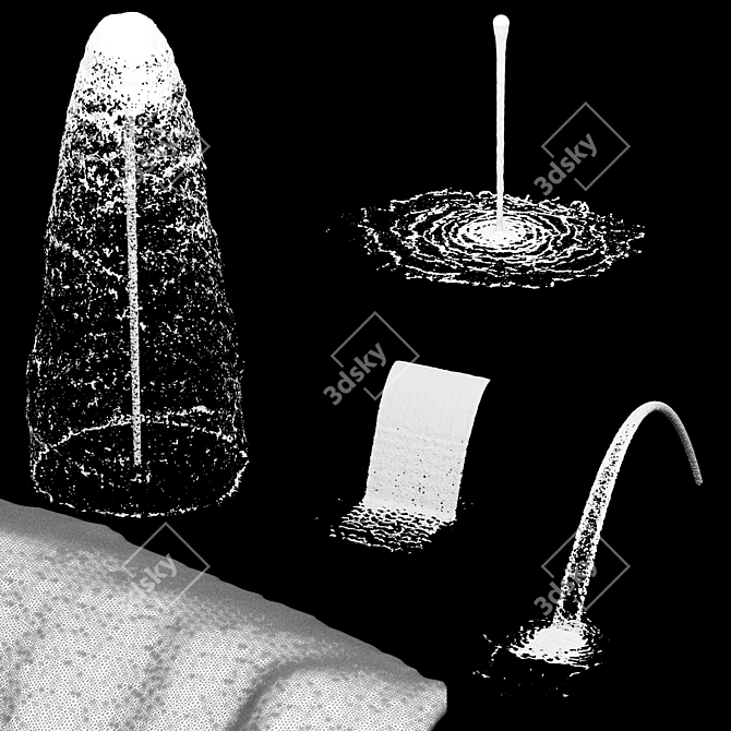 Ultimate Water Fountain: Realistic Design 3D model image 7