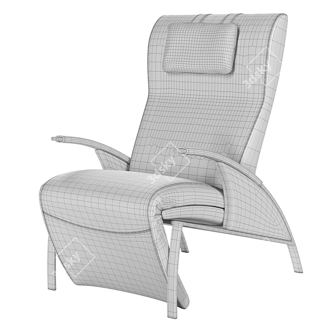 Elegant Diva Armchair: Modern Comfort 3D model image 6