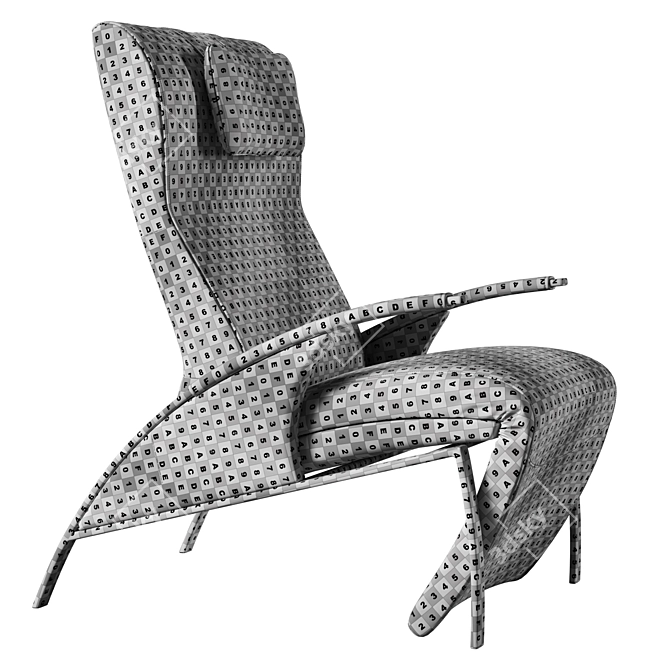 Elegant Diva Armchair: Modern Comfort 3D model image 7