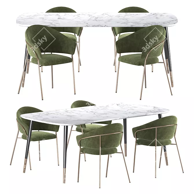 Modern Jazz Dining Set by Silvera 3D model image 1