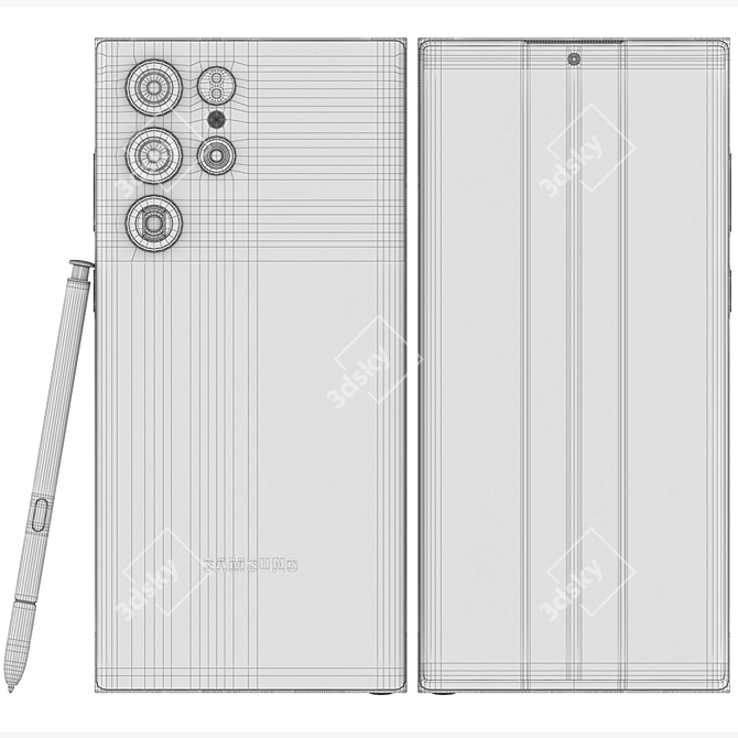 Next-Level Performance: Samsung Galaxy S22 Ultra 3D model image 7