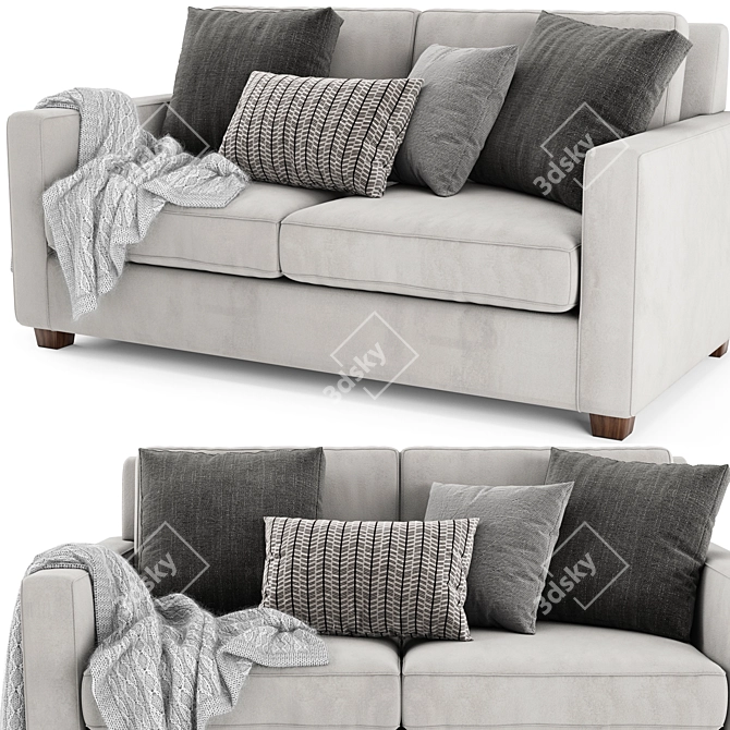 Modern West Elm Henry 2 Seater 3D model image 2