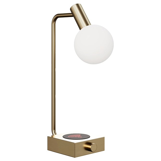 Sleek Wireless Charging Task Lamp 3D model image 1