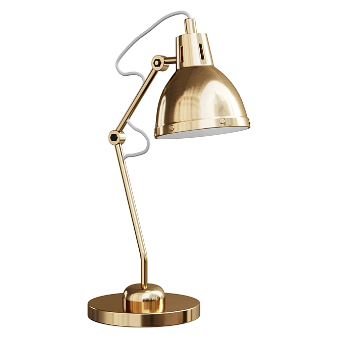 Modern Metallic Task Lamp 3D model image 1