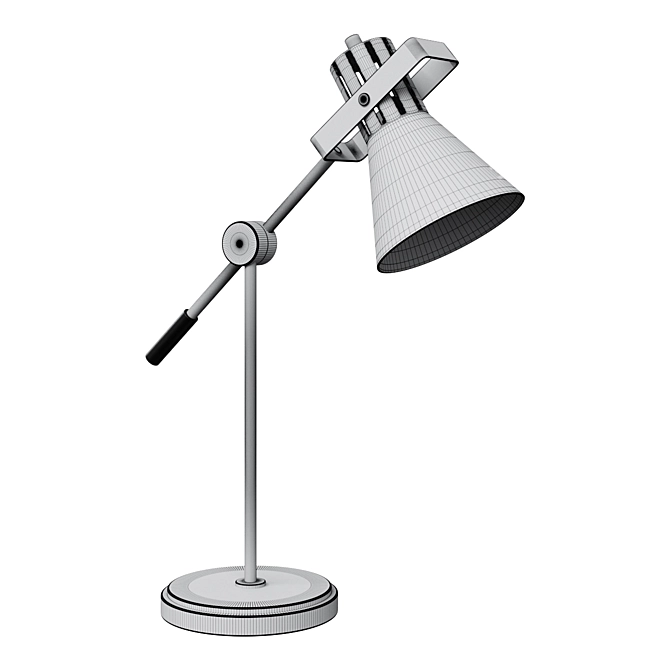 Vintage Metal Desk Lamp 3D model image 2