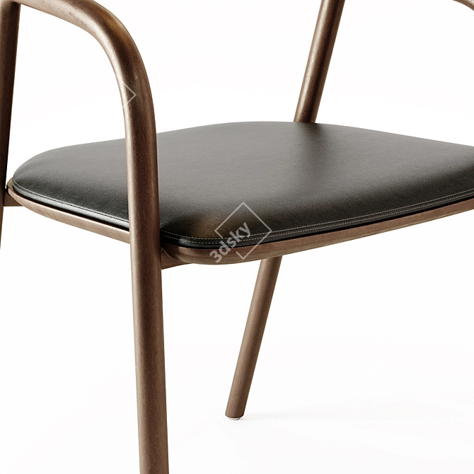 Elegant Neva Chair: Artisan's Masterpiece 3D model image 3