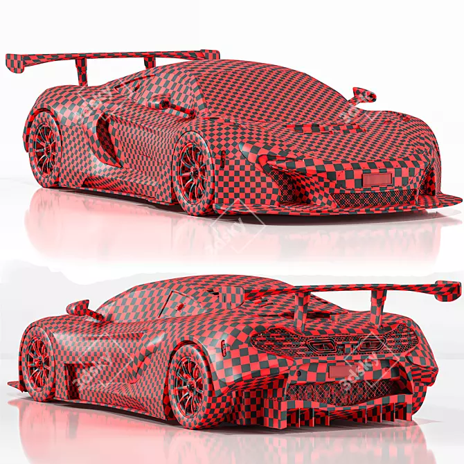 Sleek McLaren 650s Low Poly 3D model image 3