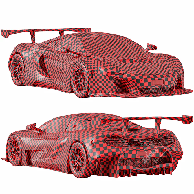 Sleek McLaren 650s Low Poly 3D model image 16