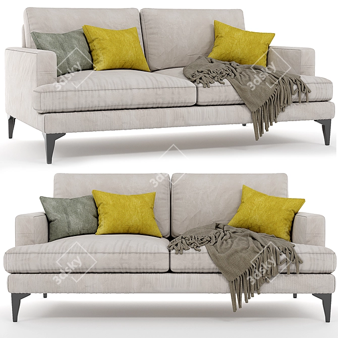 Modern West Elm Andes Sofa 3D model image 1