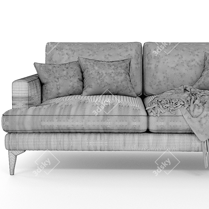 Modern West Elm Andes Sofa 3D model image 3