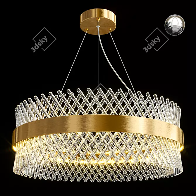 Elegant LED Chandelier: Adelard 3D model image 1