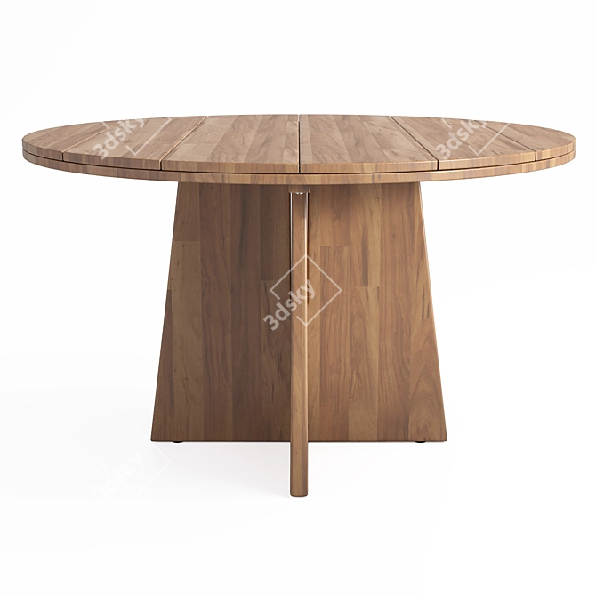 Elegant Acacia Garden Table 3D model image 2