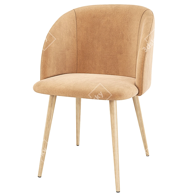 Elegant Deephouse Toulon Dining Chair 3D model image 1