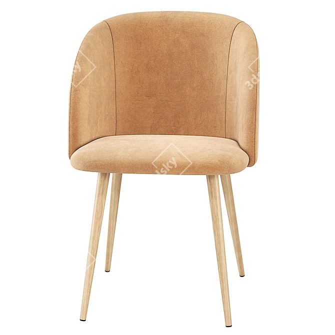 Elegant Deephouse Toulon Dining Chair 3D model image 5