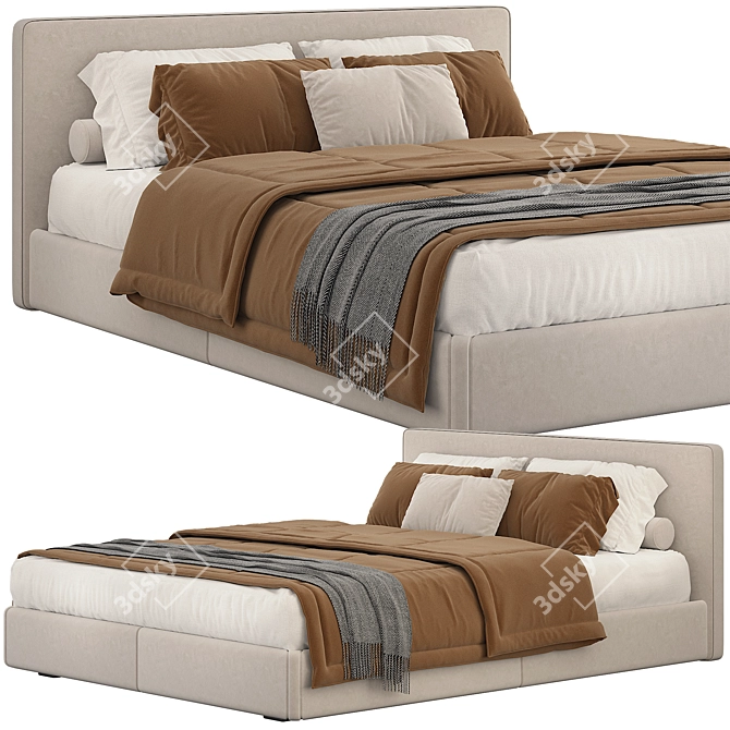 Luxury Minotti Andersen Bed 3D model image 1