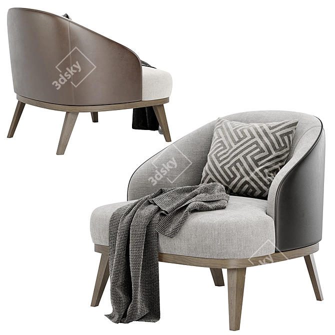 Luxury Comfort: ST. TROPEZ Armchair 3D model image 3
