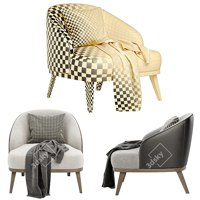 Luxury Comfort: ST. TROPEZ Armchair 3D model image 4