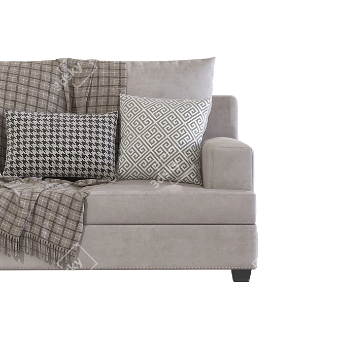 Modern Locklin Carbon Sofa 3D model image 3