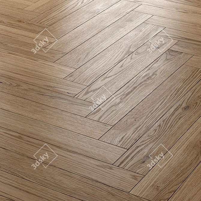 Standard & Herringbone Wood Floor 3D model image 4