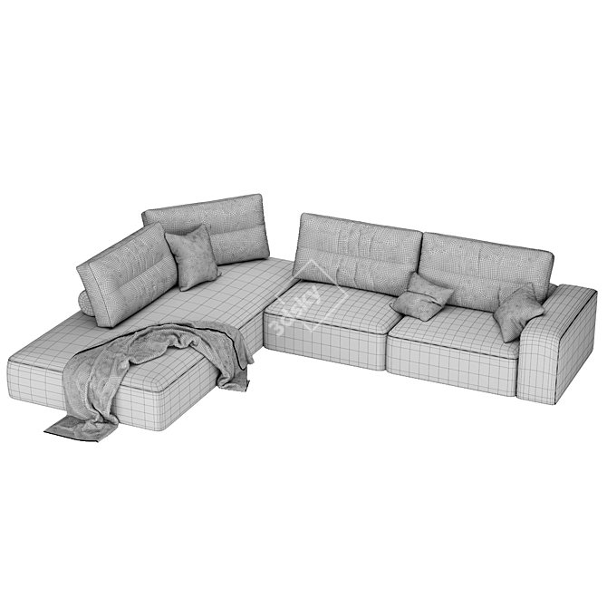 Sleek Taos Sofa: Modern Comfort 3D model image 2