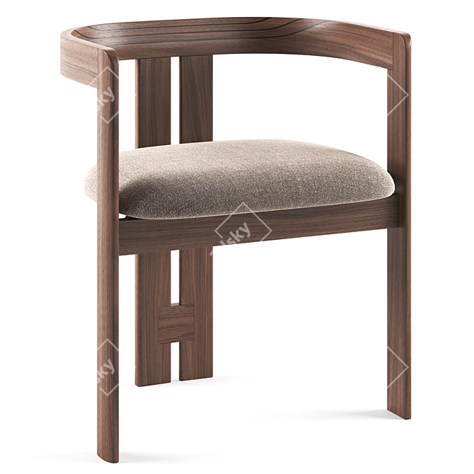 Pigreco Modern Chair by Tacchini 3D model image 8