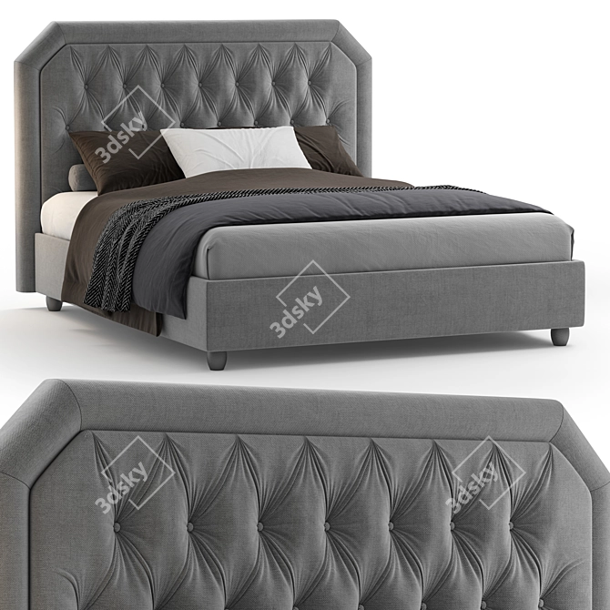 Camille ALTO CAPITONNE Bed - Luxurious Style for Your Bedroom 3D model image 2