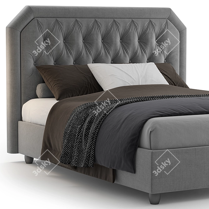 Camille ALTO CAPITONNE Bed - Luxurious Style for Your Bedroom 3D model image 4