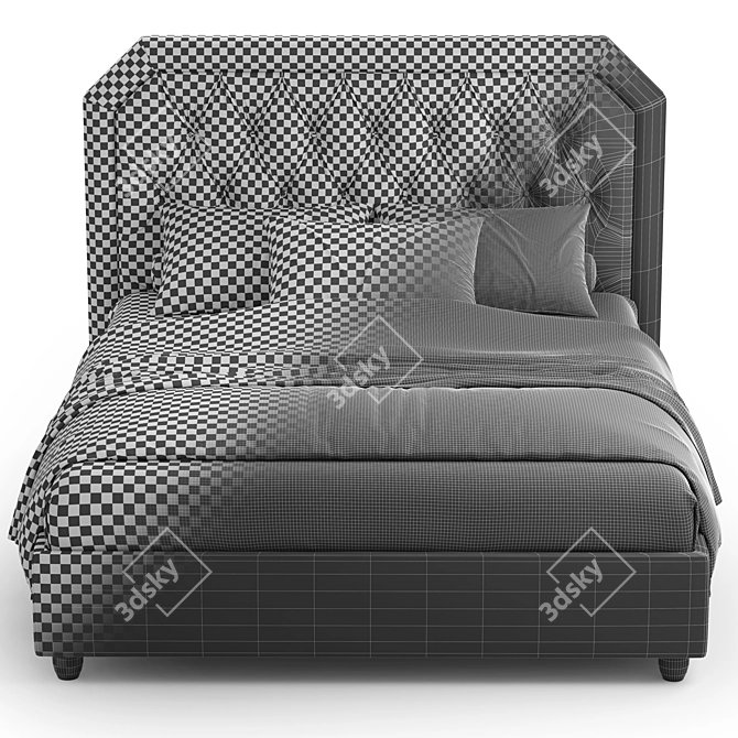 Camille ALTO CAPITONNE Bed - Luxurious Style for Your Bedroom 3D model image 5