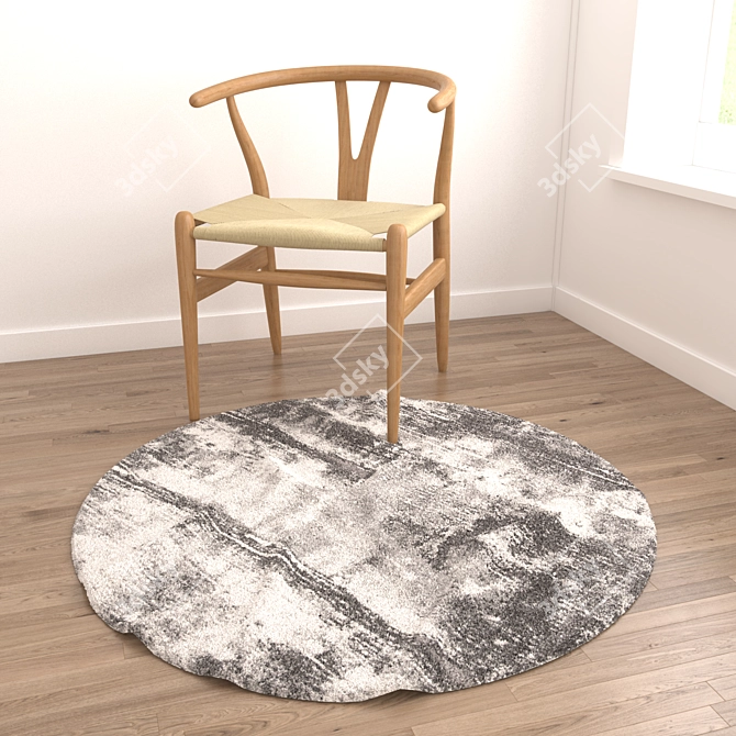 Versatile Round Rug Set 3D model image 2