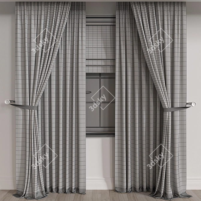 Elegant Drapery with 97048 Polys 3D model image 3