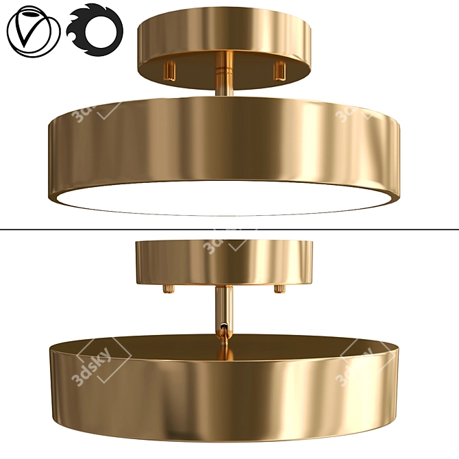 Contemporary TENN C Pendant Lamp 3D model image 1