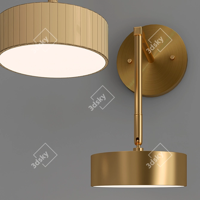 Contemporary Tenn Wall Lamp 3D model image 2