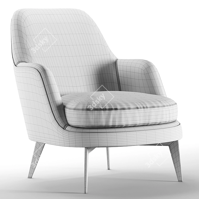 GUSCIO Armchair: Modern Comfort in Soft Design 3D model image 5