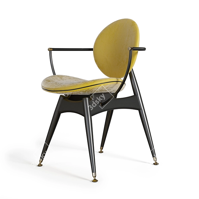 Elegant Circle Dining Chair: Overgaard & Dyrman 3D model image 8