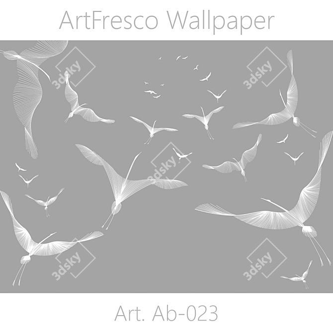 Seamless Designer Art: Abstract Wallpaper Art 3D model image 1