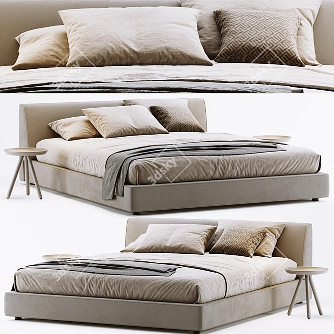 Luxury Softland Bed: Lema's Dream 3D model image 1
