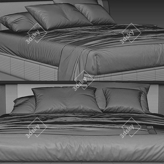 Luxury Softland Bed: Lema's Dream 3D model image 5