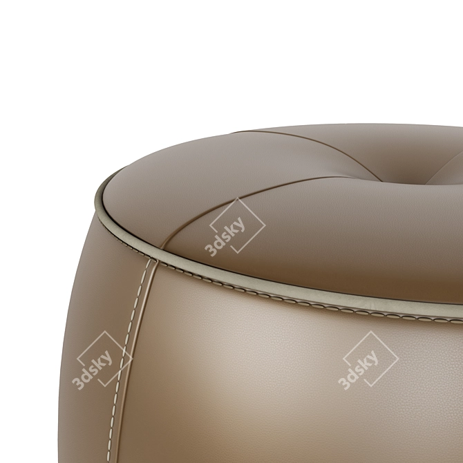 Jellybean Leather Pouffe - 4 Color Options 3D model image 5