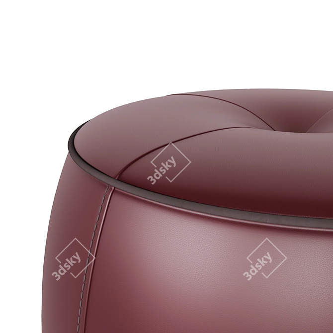 Jellybean Leather Pouffe - 4 Color Options 3D model image 9