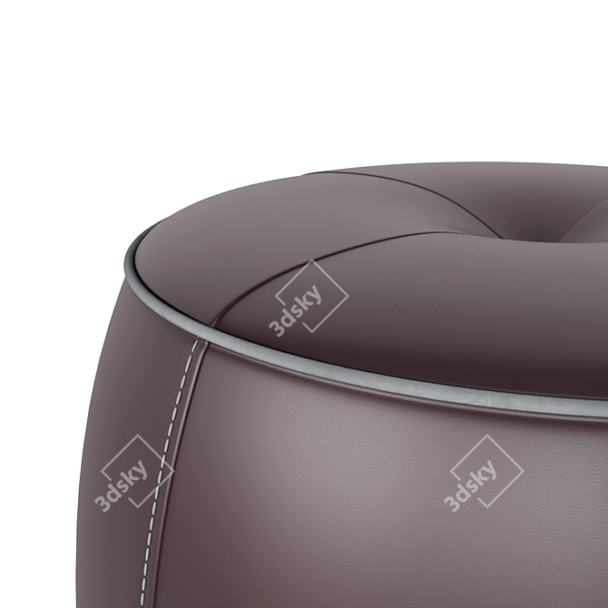 Jellybean Leather Pouffe - 4 Color Options 3D model image 10