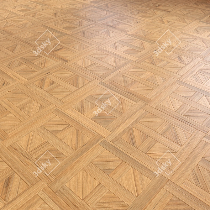 Title: Premium Wood Parquet Flooring 3D model image 2