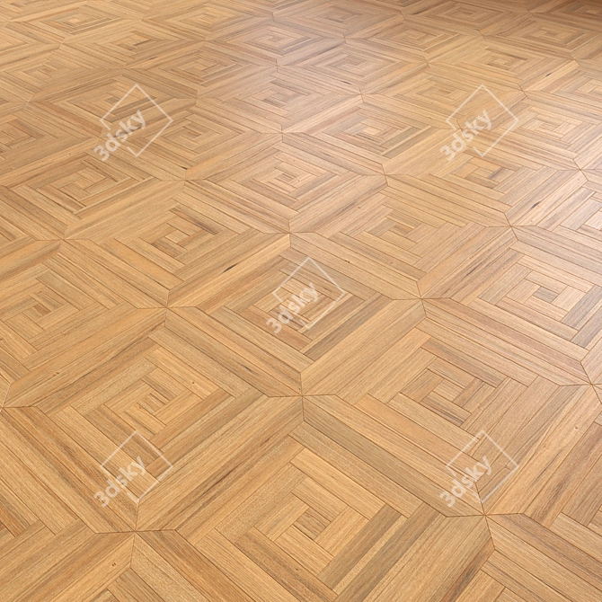 Title: Premium Wood Parquet Flooring 3D model image 3