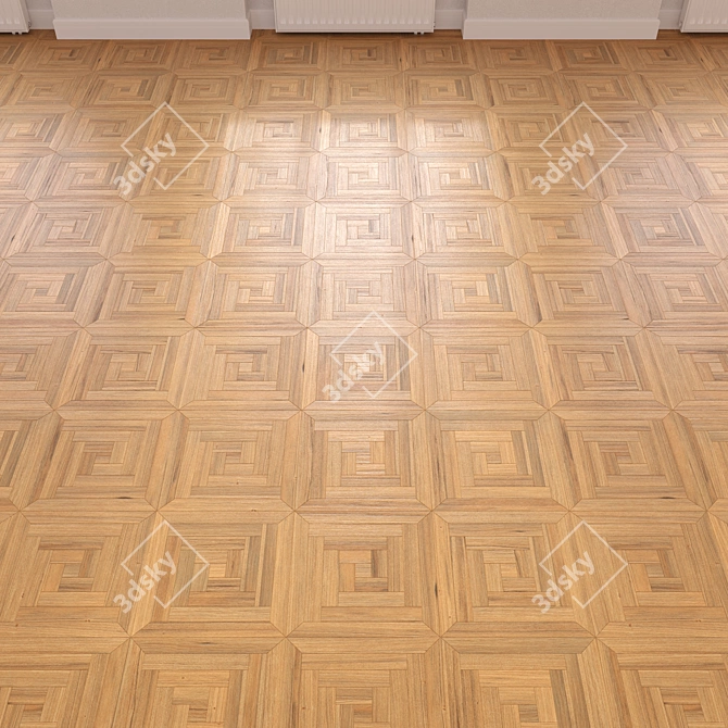 Title: Premium Wood Parquet Flooring 3D model image 5