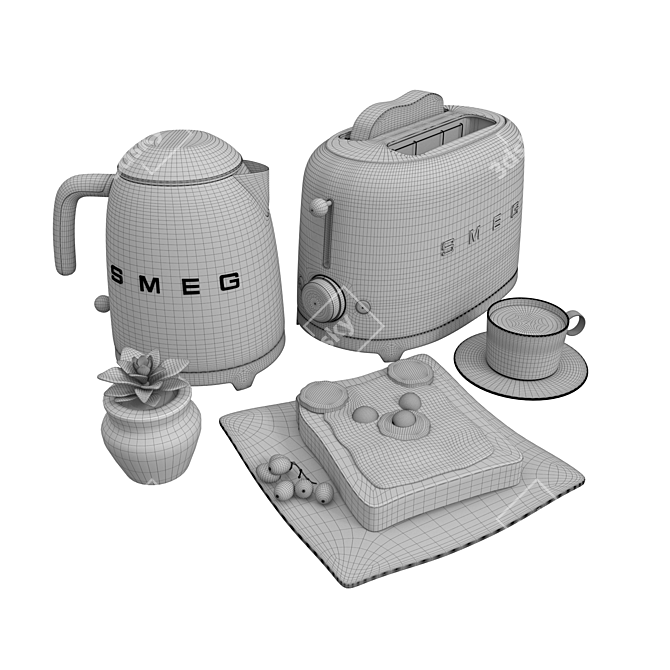 Sleek Smeg Edit Poly Set 3D model image 5