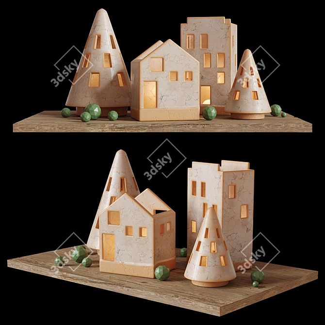 Elegant Home Décor Set 3D model image 1