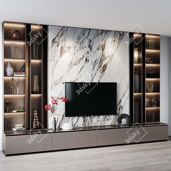 TV Set 215: Perfect for V-Ray 3.1 3D model image 4