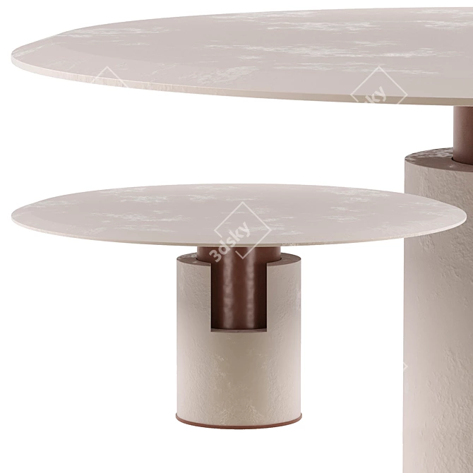 Elegant Alba Table: Contemporary Design 3D model image 1