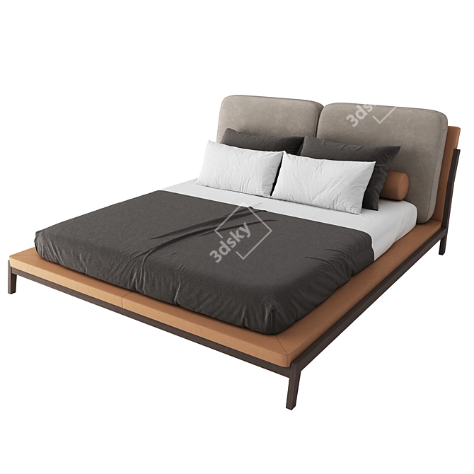 Milos Bed: Elegant and Timeless 3D model image 6